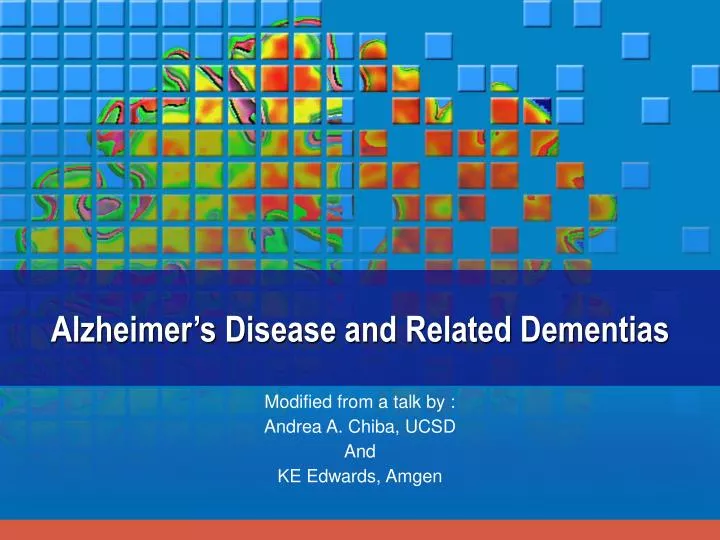alzheimer s disease and related dementias