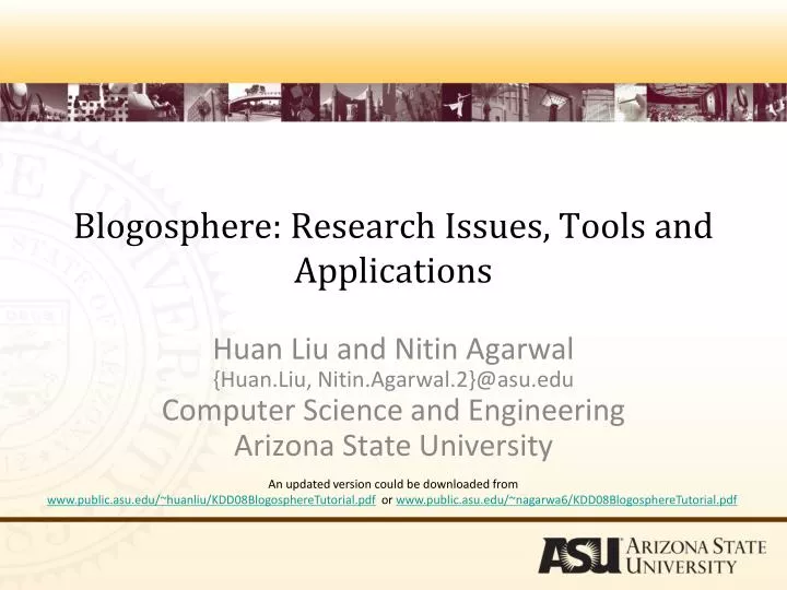blogosphere research issues tools and applications