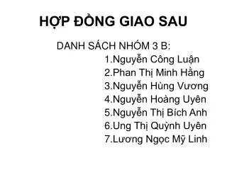 h p ng giao sau