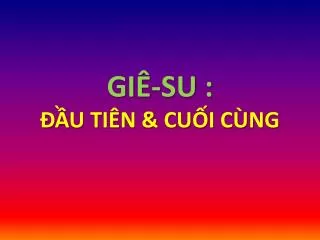 gi su u ti n cu i c ng