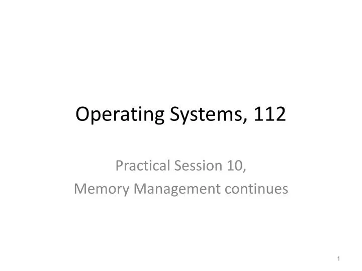 operating systems 112