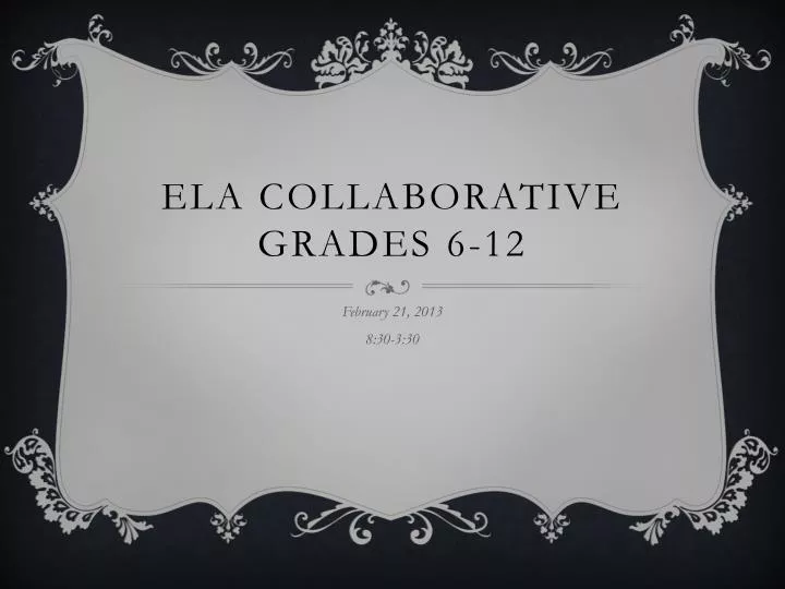 ela collaborative grades 6 12
