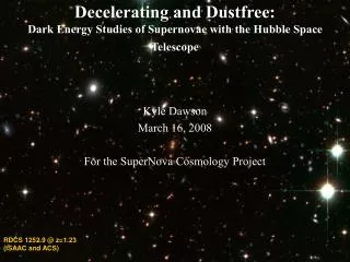 Decelerating and Dustfree: Dark Energy Studies of Supernovae with the Hubble Space Telescope