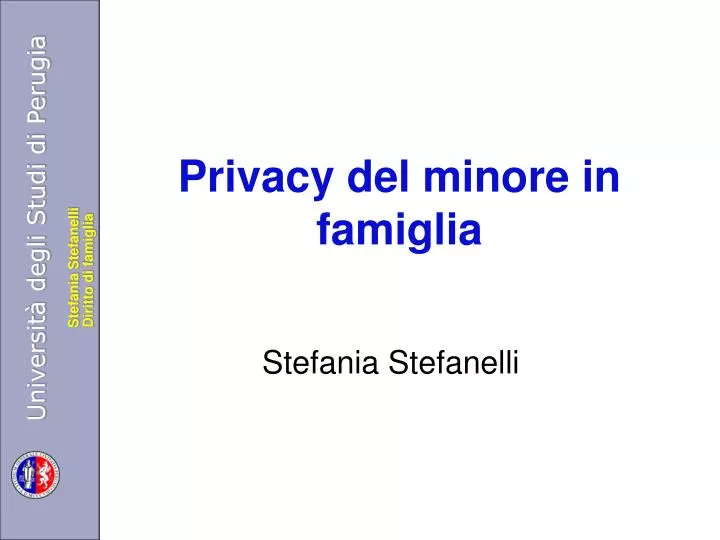 privacy del minore in famiglia