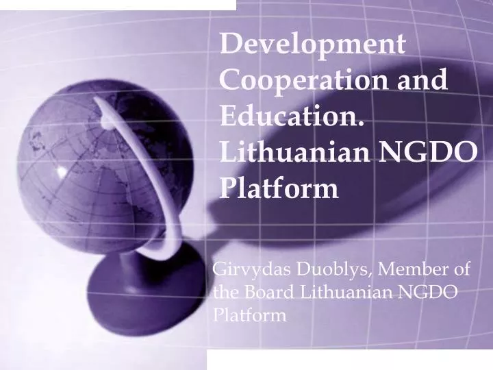 development cooperation and education lithuanian ngdo platform