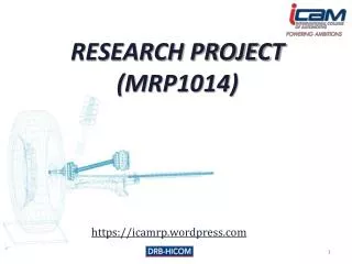 RESEARCH PROJECT (MRP1014)