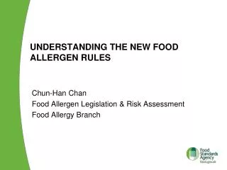 Understanding the new food allergen rules