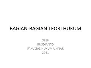 bagian bagian teori hukum