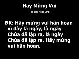 h y m ng vui t c gi ng c linh