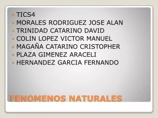 fenomenos naturales