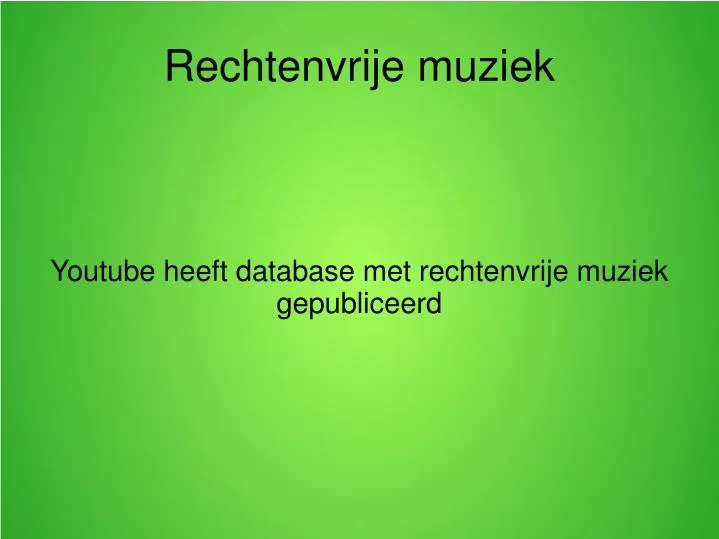 youtube heeft database met rechtenvrije muziek gepubliceerd