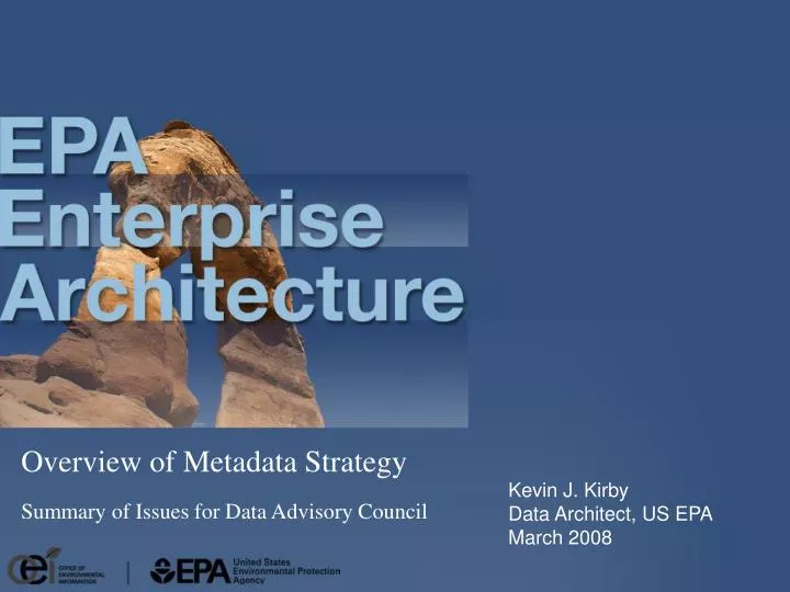 overview of metadata strategy