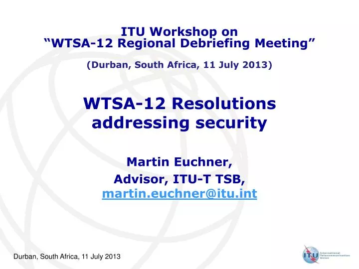 wtsa 12 resolutions addressing security