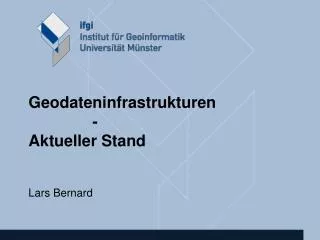 geodateninfrastrukturen aktueller stand