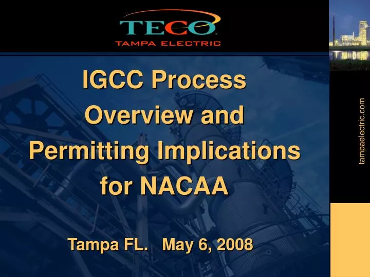 igcc process overview and permitting implications for nacaa