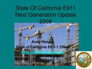 State Of California E911 Next Generation Update 2009