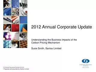 2012 Annual Corporate Update