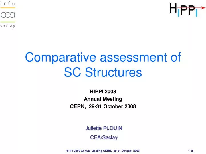 comparative assessment of sc structures