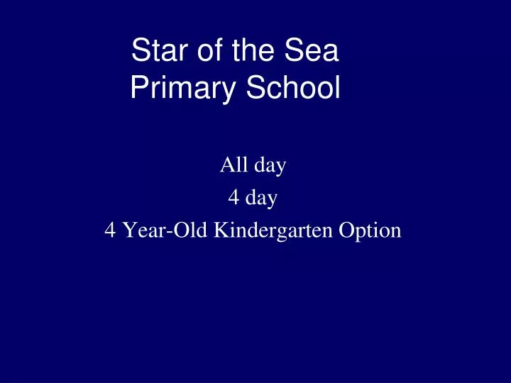 star of the sea primary school
