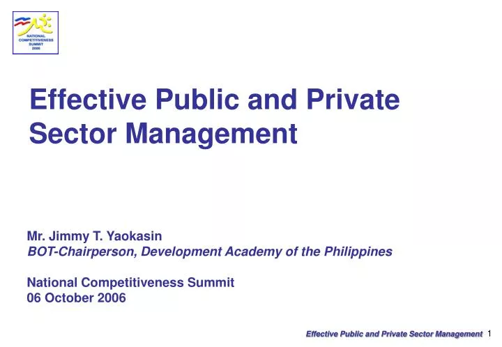effective public and private sector management