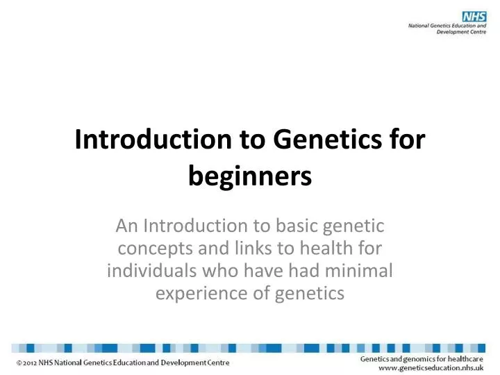introduction to genetics for beginners