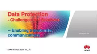 Data Protection - Challenges and Solutions