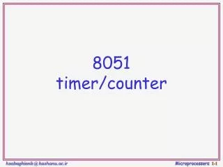 8051 timer/counter