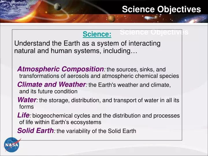 science objectives