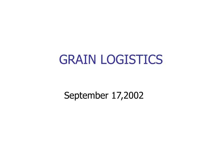 grain logistics