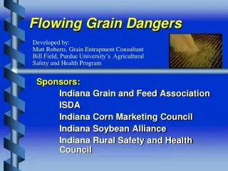 Flowing Grain Dangers