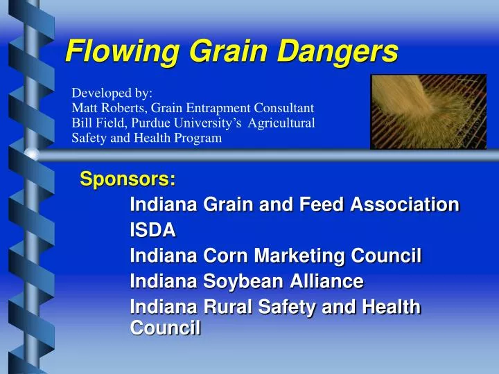 flowing grain dangers