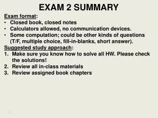 EXAM 2 SUMMARY