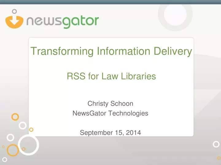 transforming information delivery rss for law libraries
