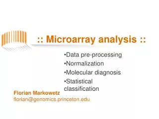 :: Microarray analysis ::