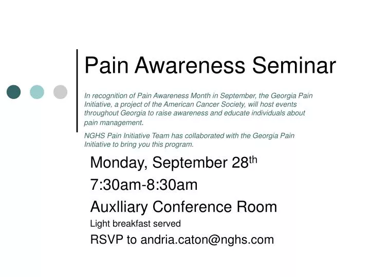 pain awareness seminar
