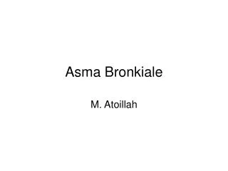 asma bronkiale
