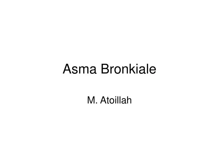 asma bronkiale