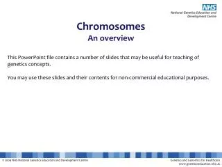 Chromosomes An overview