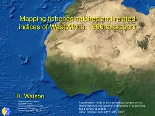 Mapping fisheries catches and related indices of West Africa: 1950 to present