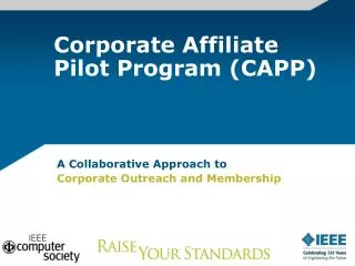 Corporate Affiliate Pilot Program (CAPP)