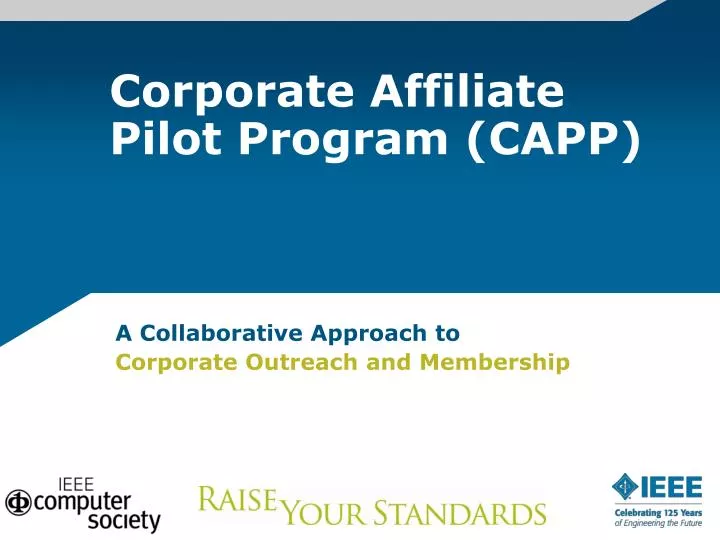 corporate affiliate pilot program capp