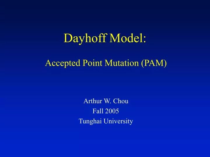 dayhoff model