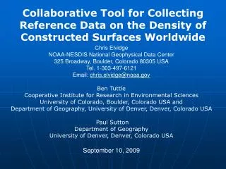 Collaborative Tool for Collecting Reference Data on the Density of Constructed Surfaces Worldwide