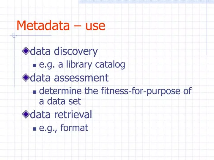 metadata use