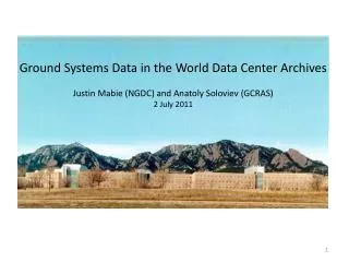 Ground Systems Data in the World Data Center Archives