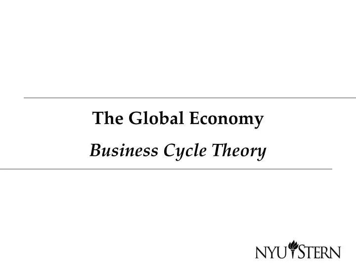 the global economy business cycle theory