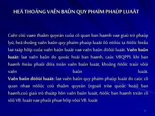 he tho ng va n ba n quy pha m pha p lua t