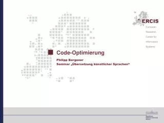 code optimierung