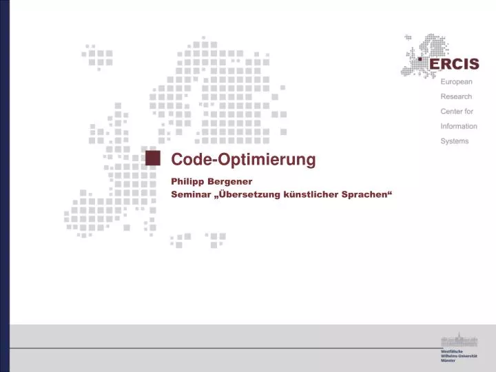 code optimierung