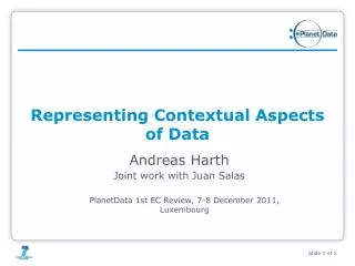 Representing Contextual Aspects of Data